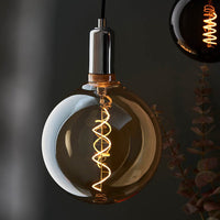 PRIORMADE Light Bulb Large Globe Bulb 'Amber Spiral' - 200cm (LED)