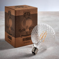 PRIORMADE Light Bulb Statement Filament Bulb - Diamond Glass Effect (LED)