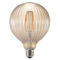 PRIORMADE Light Bulb Statement Filament Bulb - Striped Glass Effect (LED)