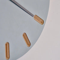 PRIORMADE Minimal Wooden Wall Clock - Dove Blue (black or brass hands available)