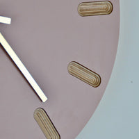PRIORMADE Minimal Wooden Wall Clock - Dusty Pink (black or brass hands available)