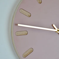 PRIORMADE Minimal Wooden Wall Clock - Dusty Pink (black or brass hands available)
