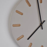 PRIORMADE Minimal Wooden Wall Clock - Light Grey (black or brass hands available)