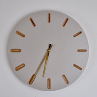PRIORMADE Minimal Wooden Wall Clock - Light Grey (black or brass hands available)
