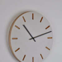PRIORMADE Minimal Wooden Wall Clock - Light Grey (black or brass hands available)