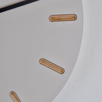 PRIORMADE Minimal Wooden Wall Clock - Light Grey (black or brass hands available)