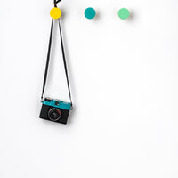 Priormade Birch & Brass Knob in Aqua