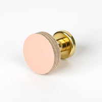 Priormade Birch & Brass Knob in Blush Pink