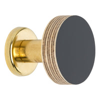 Priormade Birch & Brass Knob in Charcoal