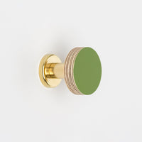 Priormade Birch & Brass Knob in Fern