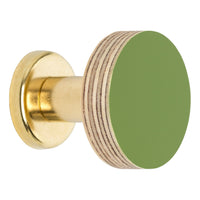 Priormade Birch & Brass Knob in Fern