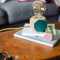 Priormade Geo Lamp Geo Filament Lamp in Peacock Blue
