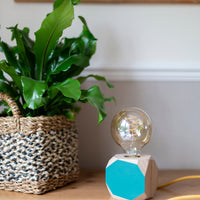 Priormade Geo Lamp Geo Filament Lamp in Petrol Blue