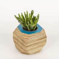 Priormade Geo Vessel Geo Vessel - Peacock Blue (top)
