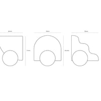 PRIORMADE Modern Wall Hooks in Muted Tones (Set of 3)