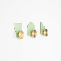 PRIORMADE Modern Wall Hooks in Pastel Sage (Set of 3)