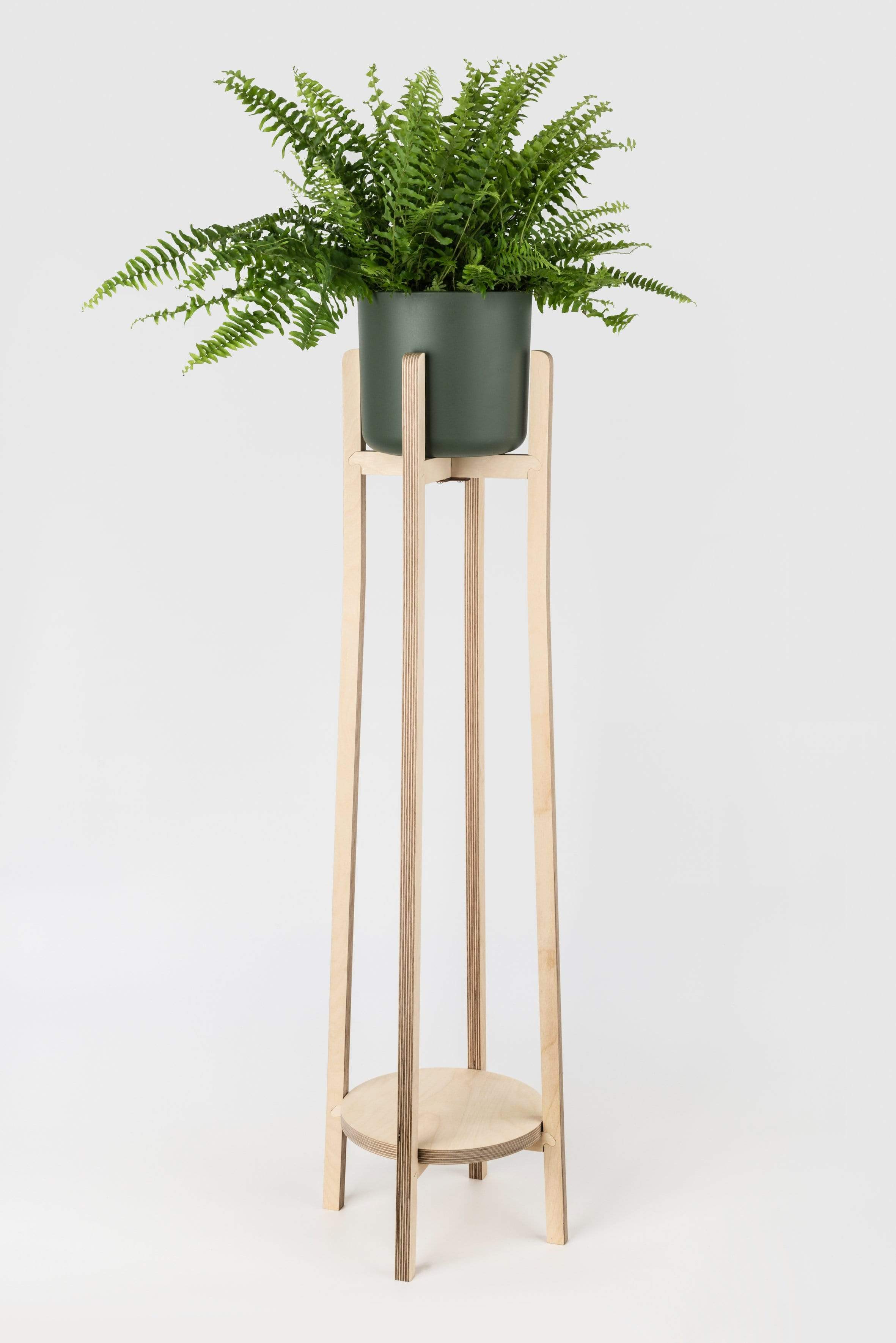 tall standing plant pot Tall Plant Stand (Natural)