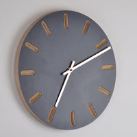 PRIORMADE Brass Minimal Wooden Wall Clock - Charcoal (black or brass hands available)