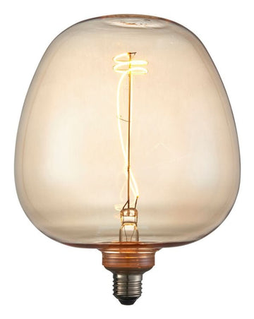 PRIORMADE Light Bulb Large Statement Filament Bulb - Amber 'Swirl'  (LED)
