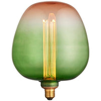 PRIORMADE Light Bulb Large Statement Filament Bulb in a Green to Pink Fade (LED)