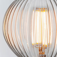 PRIORMADE Light Bulb Statement Filament Bulb  - Striped Glass Effect (LED)
