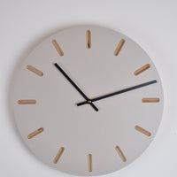 PRIORMADE Minimal Wooden Wall Clock - Light Grey (black or brass hands available)