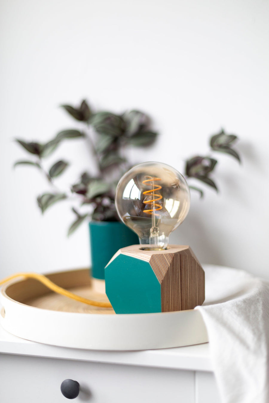 Priormade Geo Lamp Geo Filament Lamp in Teal