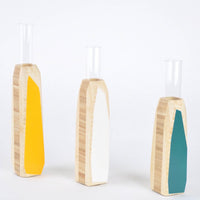 Priormade Bamboo Geo Vases  - Multiple colours and sizes