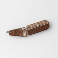 PRIORMADE Bauhaus Wood and Eco Silver Brooch Pin - #5