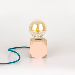 Priormade Geo Lamp Geo Filament Lamp in Blush Pink
