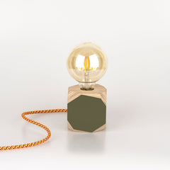 Priormade Geo Lamp Geo Filament Lamp in Olive Green