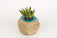 Priormade Geo Vessel Geo Vessel - Peacock Blue (top)