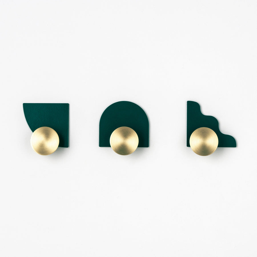 PRIORMADE Modern Wall Hooks in Dark Teal (Set of 3) *New release*