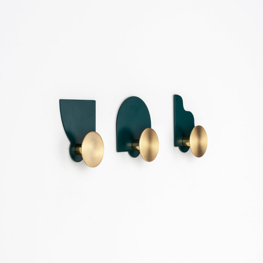 PRIORMADE Modern Wall Hooks in Dark Teal (Set of 3) *New release*