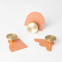 PRIORMADE Modern Wall Hooks in Salmon Pink (Set of 3)
