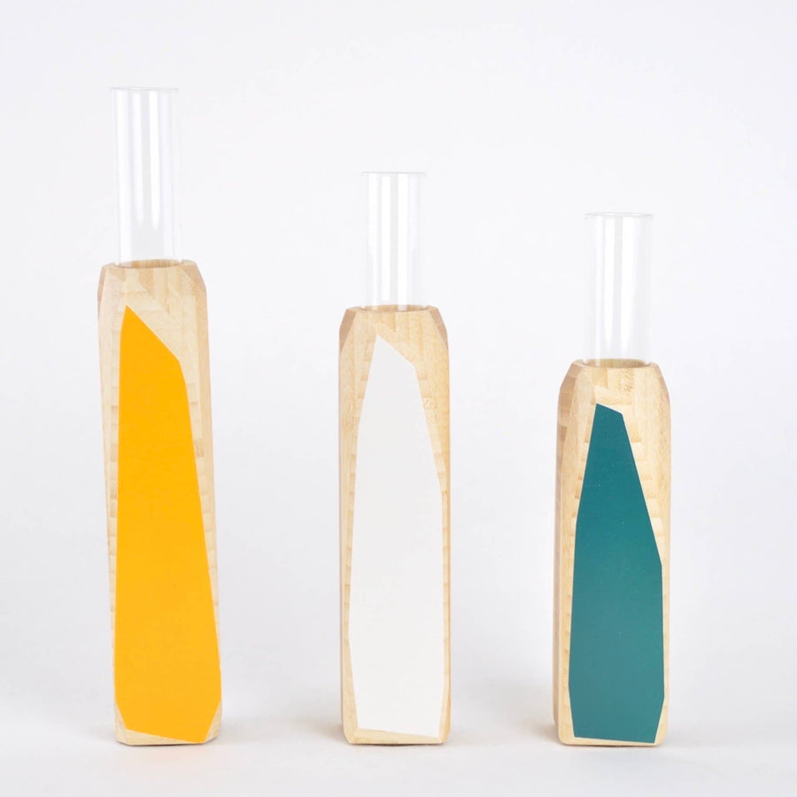 Priormade SALE  - Bamboo Geo Vases  - Multiple colours and sizes