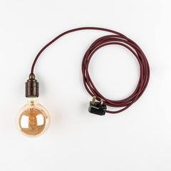 PRIORMADE Simple Pendant Lamp Simple pendant lamp - Burgendy (bulb included)