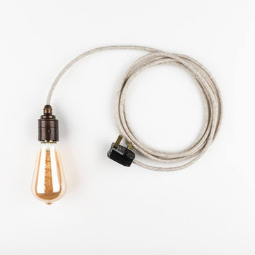 PRIORMADE Simple Pendant Lamp Simple pendant lamp - Natural Linen (bulb included)