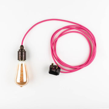 PRIORMADE Simple Pendant Lamp Simple pendant lamp - Neon Pink (bulb included)