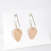 Priormade Woods ‘Jay’ Eco Silver and Reclaimed Wooden Earrings NEW